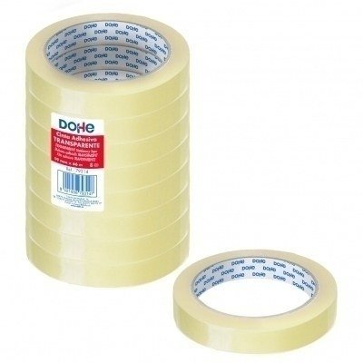 Dohe Pack de 8 Cintas Adhesivas Transparente de Polipropileno 19mm x 66m
