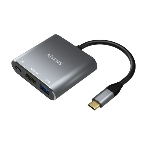 AISENS - CONVERSOR USB-C A HDMIUSB-CTIPO A USB 3.0, 3 EN 1, GRIS,…