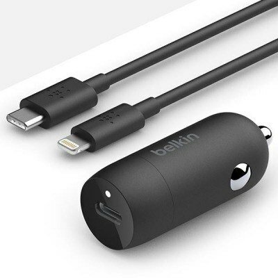 20W PD CAR CHARG + LIGHT TO USB-C