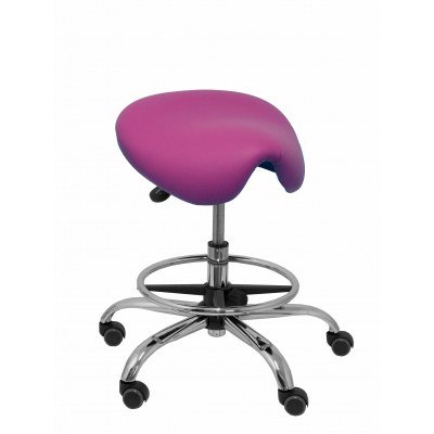 Taburete Zarza sin respaldo similpiel morado