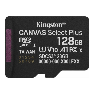 Tarjeta memoria micro secure digital sdxc 128gb kingston canvas select plus clase 10 uhs - 1