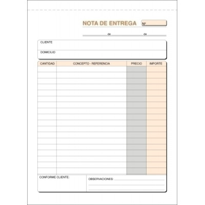 TALONARIO ENTREGAS 4º NATURAL LOAN