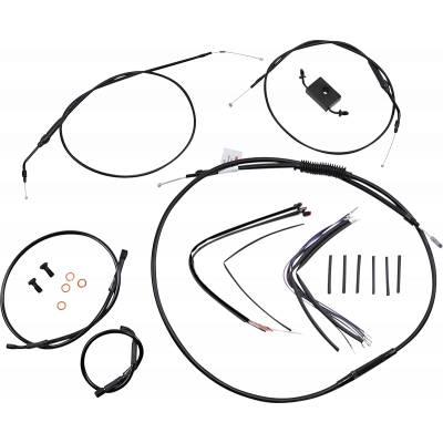 Kit de cable de manillar y línea de freno extendidos para Sportsters con ABS BURLY BRAND B30-1231