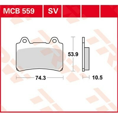 Pastillas de freno metal sinterizado SV TRW MCB559