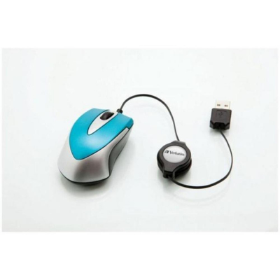 Raton verbatim go mini azul
