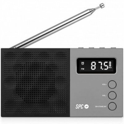 Radio fm spc jetty reloj - despertador - antena telescopica - in 3.5mm
