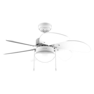 Cecotec EnergySilence Aero 3600 Vision Full White Ventilador de Techo con 6 Aspas y Lampara Integrada - 50W - Diametro de 36 - 3 Velocidades - Modo Invierno/Verano - Control por Cadena - Color Blanco