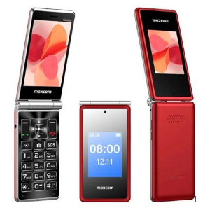 Teléfono móvil Maxcom MM835, personas mayores, 4G, dual SIM, rojo