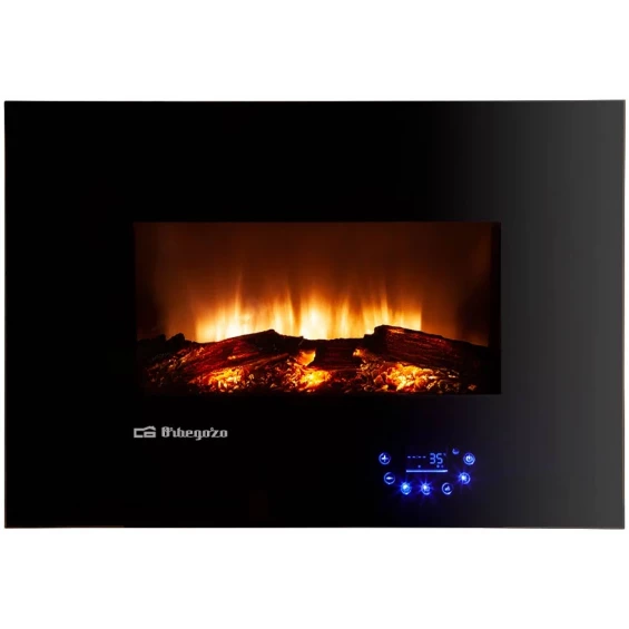Chimenea eléctrica Orbegozo CM 8000, 1.800 W, efecto fuego real, 5 intensidades de llama, negro - imagen 7