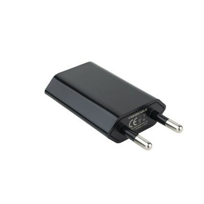 MINI CARGADOR USB 5V-1A NEGRO