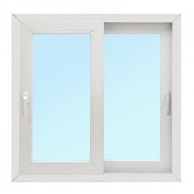 VENTANA PVC BLANCA CORREDERA 100 X 100 CM