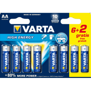 Pila Varta LR06 AA 6+2 LONG POWER 1 BLISTER