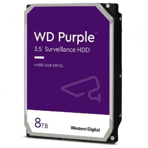 Disco Duro Western Digital WD Purple Surveillance 8TB/ 3.5/ SATA III/ 128MB