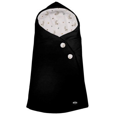 2024 Saco Capazo Capucha Venecia Negro Dydados Ecopiel Lisa Pelo Estampado
