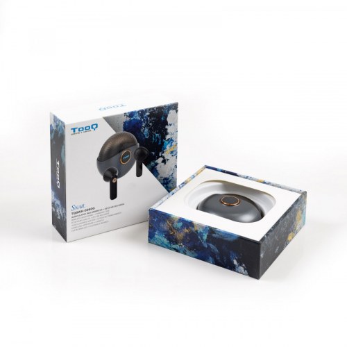 TOOQ AURICULARES INALAMB + MICRÓFONO \1SNAIL\1 GRISES