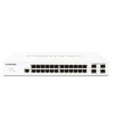 SWITCH GESTIONABLE FORTINET FS-124E L2 24xGE RJ45 4xGE SFP 256 MB DDR3 MONTAJE RACK SIN VENTILADOR