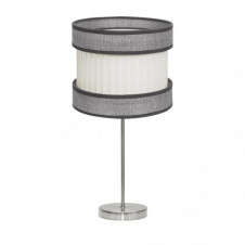 Sobremesa Alto Home 1xe27 Niquel/gris-beis 61x30x30 Cm