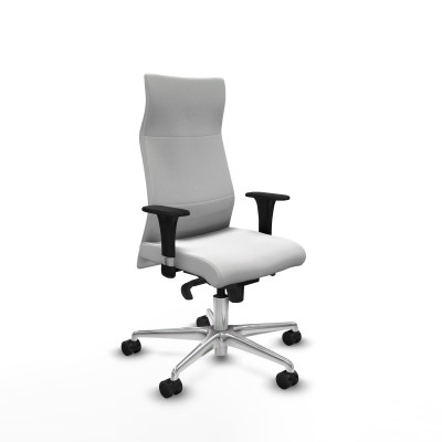 Albacete dirección sincro bali blanco brazos 1D cromados base aluminio ruedas 65 nailon