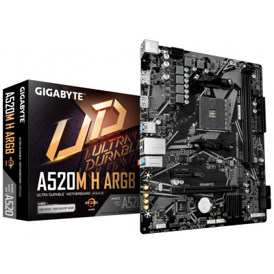 PLACA BASE GIGABYTE A520M H ARGB AM4 MICROATX