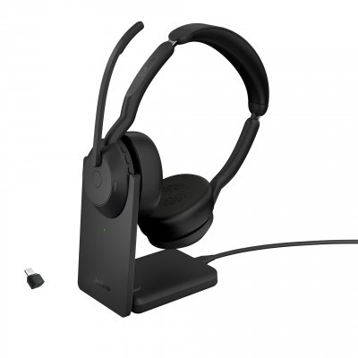 25599-989-889 auricular y casco Auriculares Inalámbrico y alámbrico Diadema Oficina/Centro de llamadas Bluetooth Base de carga Negro