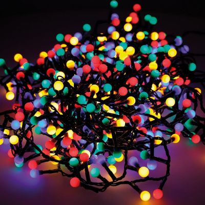 Guirnalda cherry compact parpadeante exterior 16m 500 leds multicolor