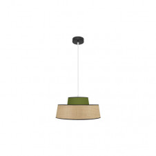 Colgante Jia 1xe27 Natural/verde Regx40x40 cm