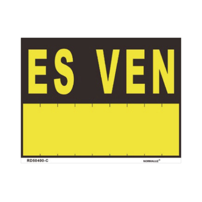 Rotulo es ven (pvc 0.4mm) 35x45cm normaluz