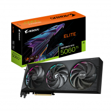 GIGABYTE AORUS GeForce RTX 5060 Ti ELITE 16G Tarjeta Gráfica ? 16 GB GDDR7, 128 bits, PCI-E 5.0, 2722 MHz Frecuencia del núcleo, 3 x DisplayPort,