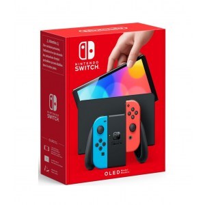 Consola Nintendo Switch OLED azul/rojo neon