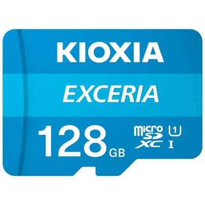 Tarjeta memoria micro secure digital sd kioxia 128gb exceria uhs - i c10 r100 con adaptador
