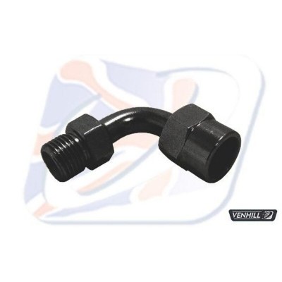 Conector 90° Venhill negro E690/BK