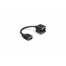 DeLOCK Adapter VGA male to VGA + 3x Cinch female VGA; YPbPr Negro