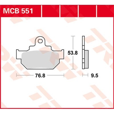 Pastillas de freno metal sinterizado SV TRW MCB551