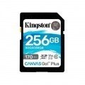 Kingston Canvas Go! Plus - Tarjeta de memoria flash - 256 GB - Video Class V30 / UHS-I U3 / Class10 - SDXC UHS-I