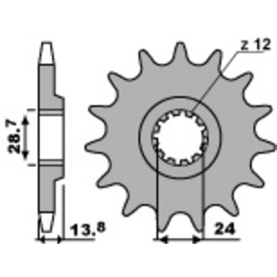 PBR Steel Standard Front Sprocket 2077 - 530 2077.16.18NC