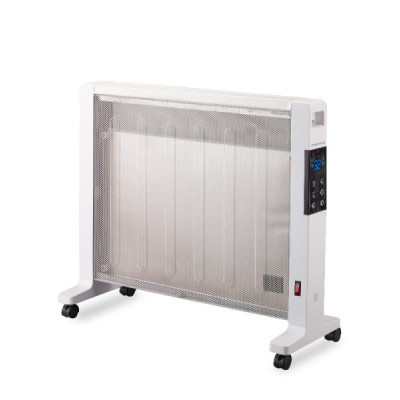 Daewoo DW9509 Radiador de Mica - Potencia 2000W - Mando a Distancia - Pantalla Digital Tactil - Termostato Regulable - 2 Niveles de Potencia - Ruedas - Asa de Transporte