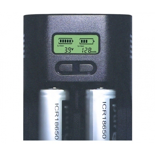 Cargador Baterias Cilindricas de Ion-Litio/NI-MH 2 canales