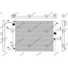 RADIATOR 4.4 PETROL MANUAL/AUTOMATIC (612x487) (NRF)