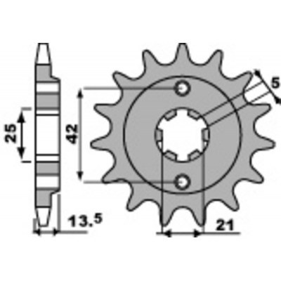 Piñón PBR acero estándar 494 - Paso 530 494.15.18NC