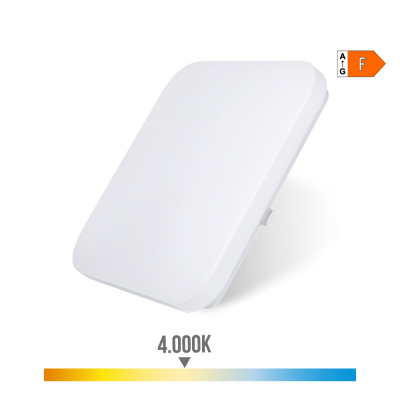 Aplique led cuadrado extraplano de superficie 12 w 4000 k 1160 lm 27,5 x 27,5 x 6,2 cm