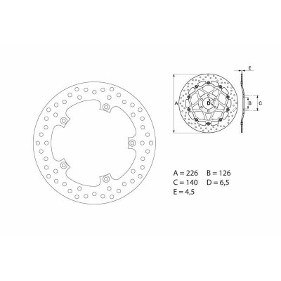 Disco de freno Brembo 68B40751 68B40751