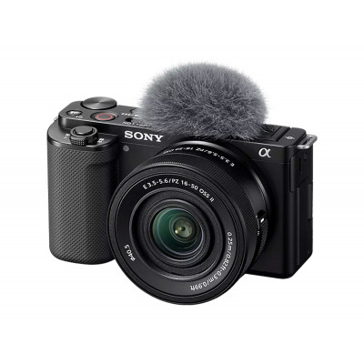 SONY ZV-E10 + 16-50MM NEGRO / CÁMARA VLOGGING + OBJETIVO ZOOM 16-50MM F3.5-5.6