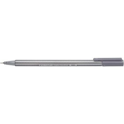 Staedtler Triplus Fineliner 334 Rotulador de Punta Fina - Trazo de 0.3mm - Tinta Base de Agua - Color Gris Paloma