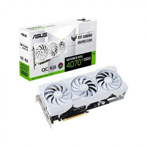 TARJETA GRÁFICA ASUS TUF RTX4070TI SUPER O16G WHITE GAMING