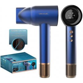 Secador de pelo Cecotec IoniCare RockStar Nano IonTech Blue, con Plasma, 1600W, 110000rpm, pantalla, control inteligente del calor, 3 temperaturas,...