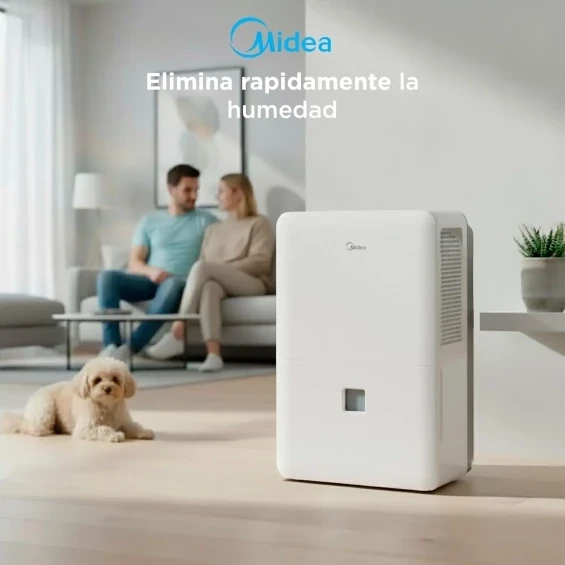 Deshumidificador Midea MDDP-50DEN7-QA3-B-W, 50 litros/día, depósito 6 litros, blanco - imagen 4