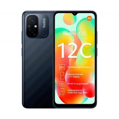 Smartphone Xiaomi Redmi 12C 3GB/ 32GB/ 6.71/ Gris Grafito