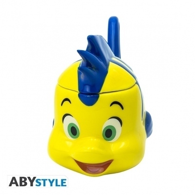 Taza 3d abystyle disney la sirenita - flounder