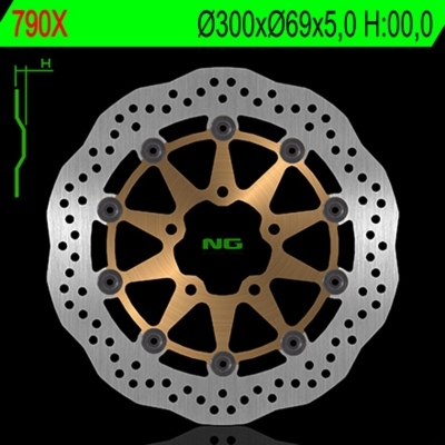 Disco de freno NG ondulado 790X Ø300 x Ø69 x 5 790X