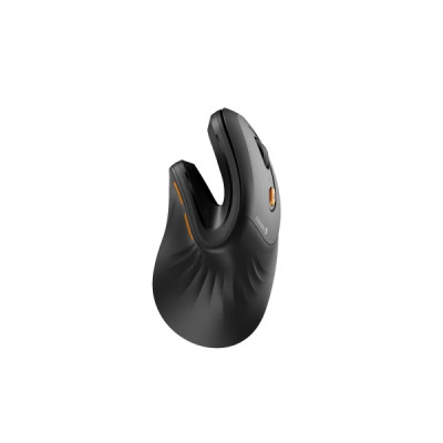 ProtoArc EM11 NL Raton Vertical Ergonomico Inalambrico - 2400 dpi - Bluetooth + 2.4Ghz - Bateria Recargable - Multidispositivo - Color Negro y Naranja